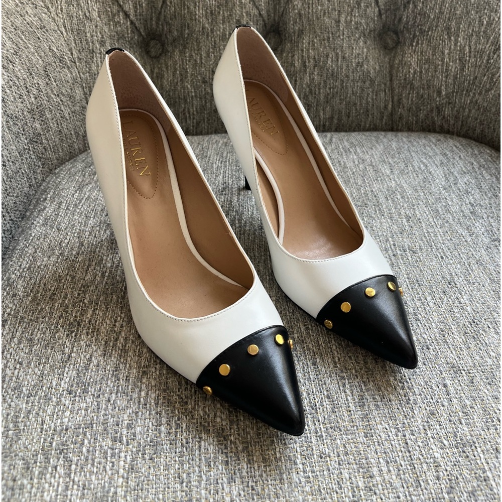 Ralph Lauren Black and White Heels